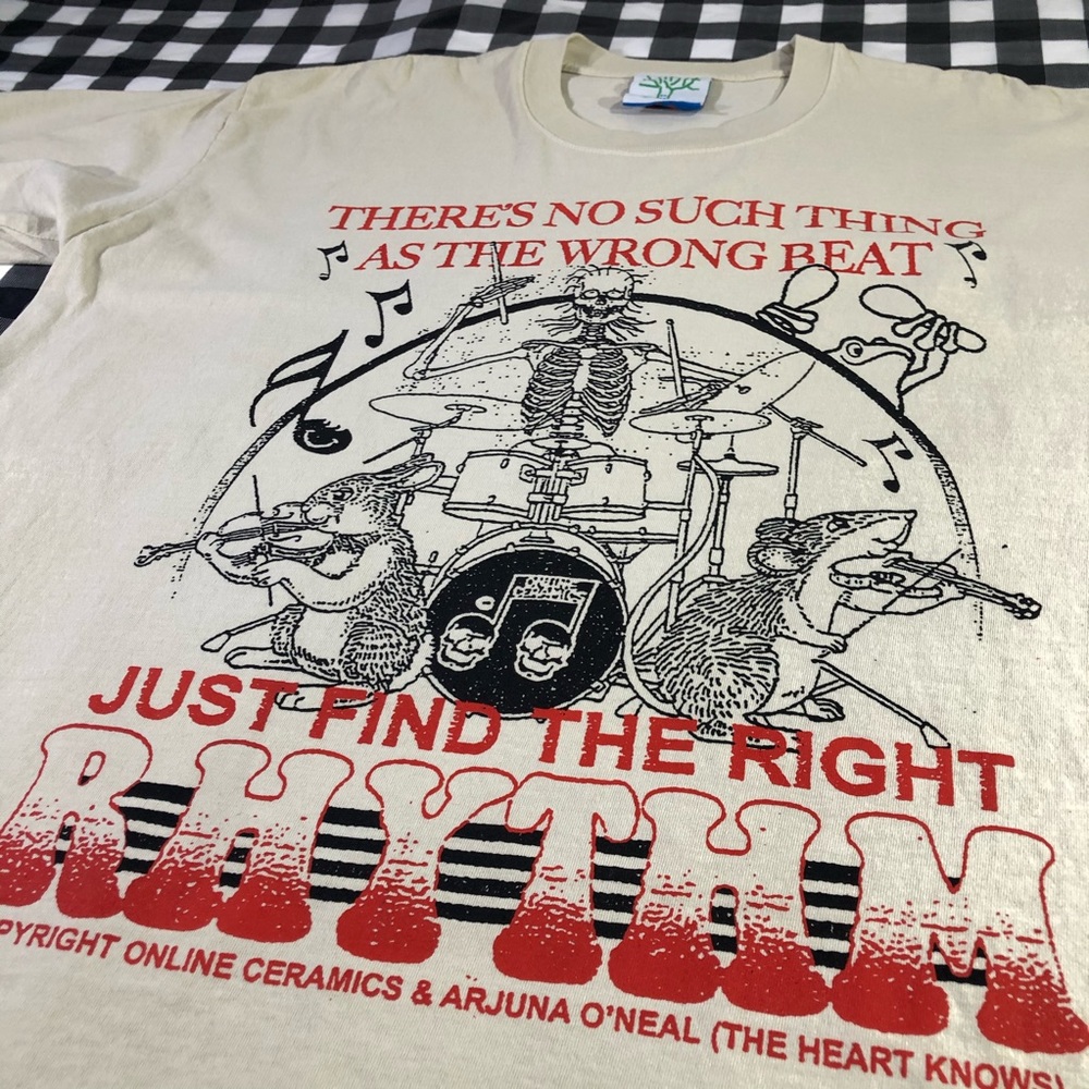 Online Ceramics Arjuna O’Neal Wrong Beat Find The Right Rhythm Tan T Shirt XL - Picture 3 of 7